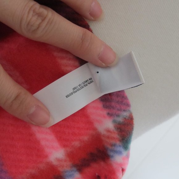 3/$15 Pink Plaid Scarf with Fringe - Picture 6 of 7